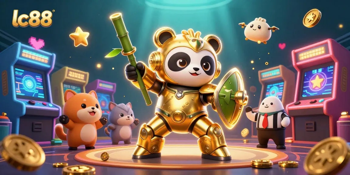 Engage in thrilling gameplay at lc88 with vibrant characters and dynamic casino-themed elements.