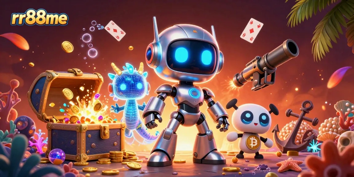 Experience the vibrant energy of rr88me's online casino with a thrilling 3D fantasy scene.