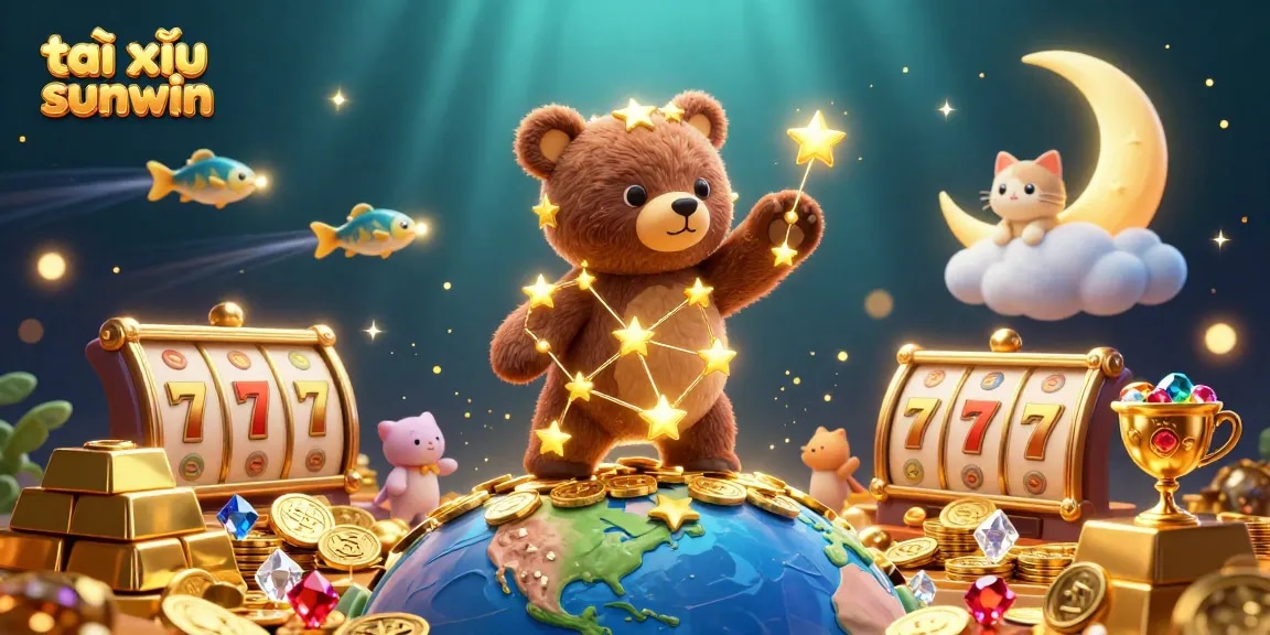 Experience the thrill of tài xỉu sunwin with a captivating 3D casino scene rich in stunning details.
