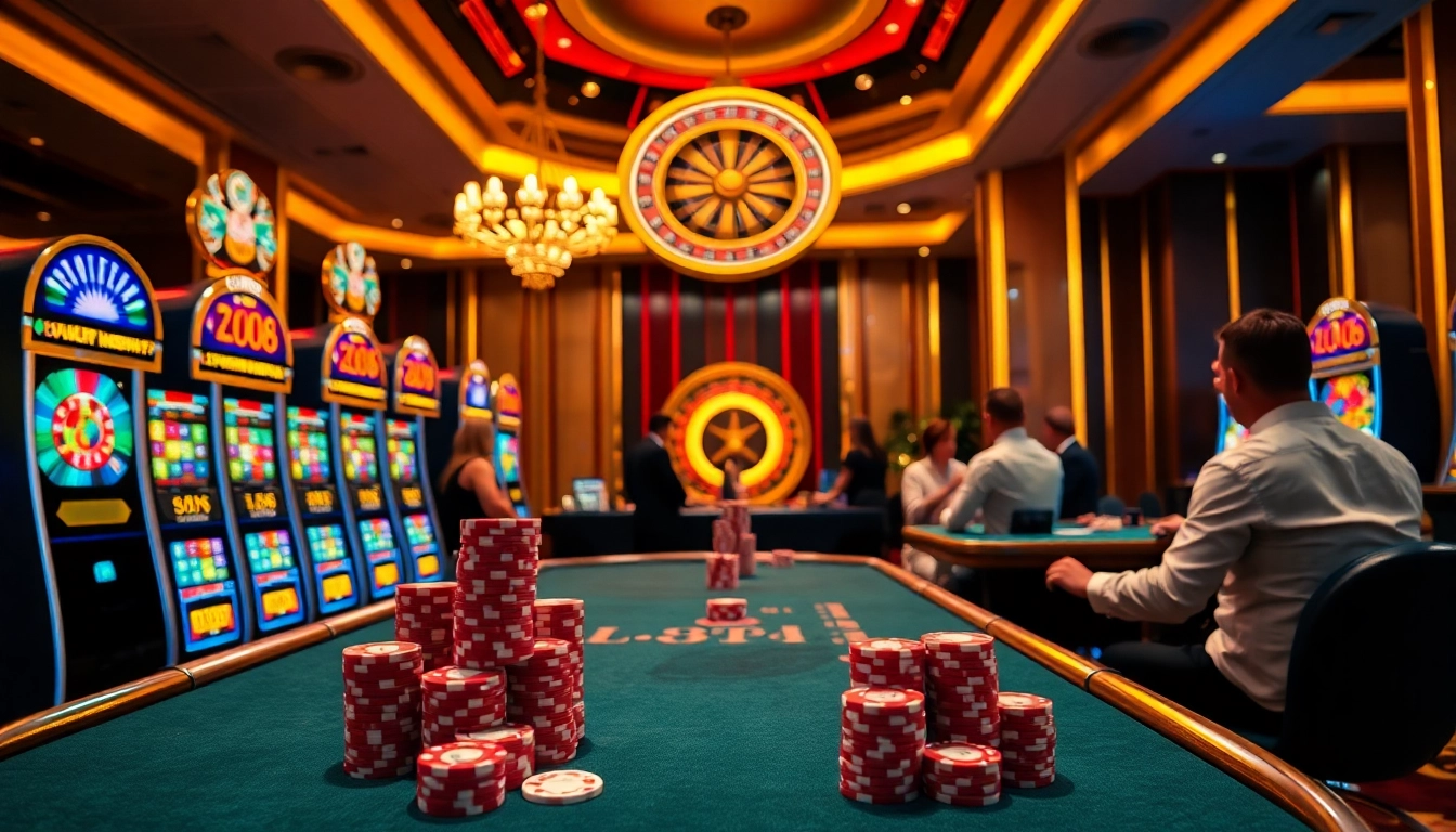 Experience the thrill of gaming at the u888 page casino with vibrant slot machines and exciting poker tables.