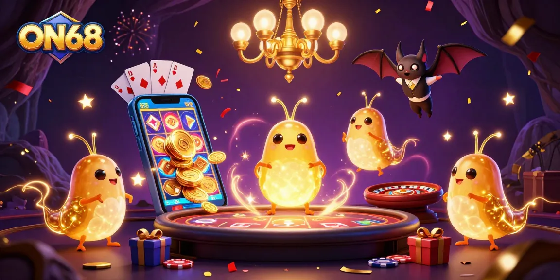Experience the excitement of ON68 with glowworms lighting up the casino scene and thrilling games.