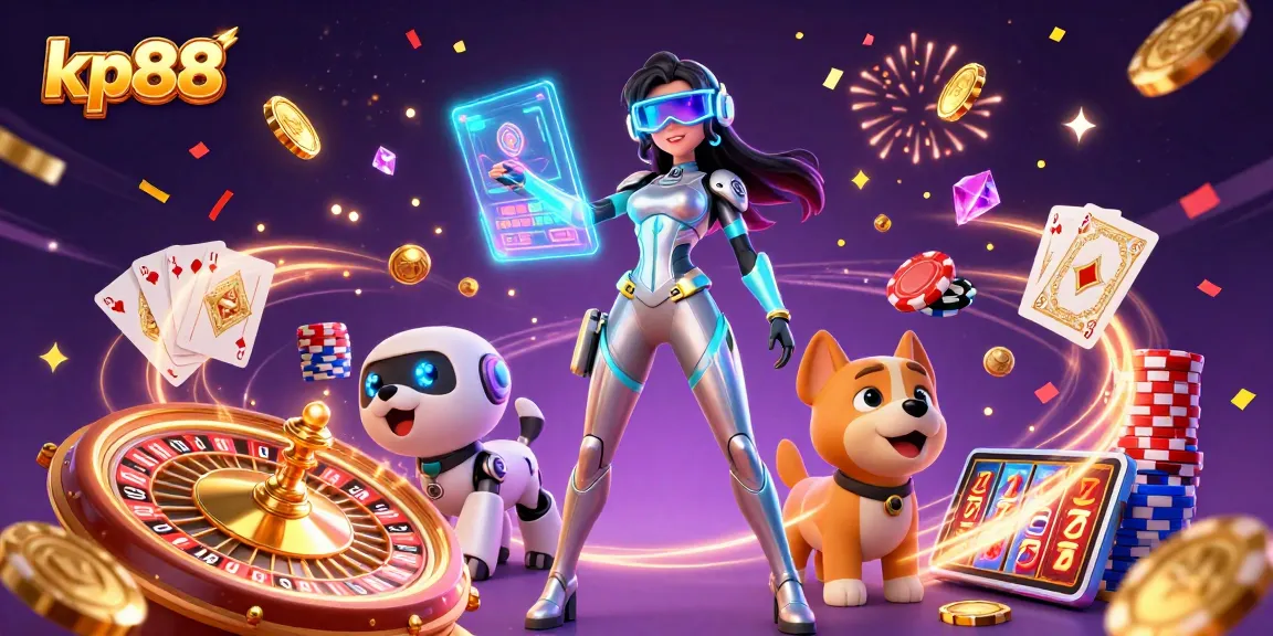 Experience thrilling gameplay at kp88 with colorful chips and a futuristic vibe.