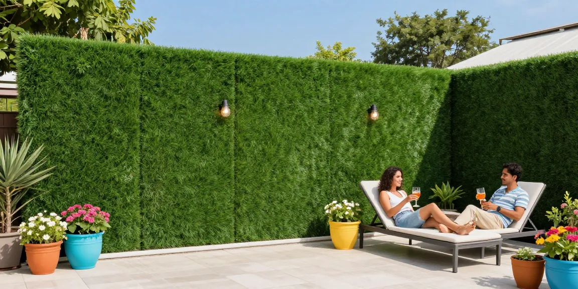 Verbeter uw ruimte met een Kunsthaag buiten van Leafely, en creëer een levendige en serene tuinatmosfeer.
