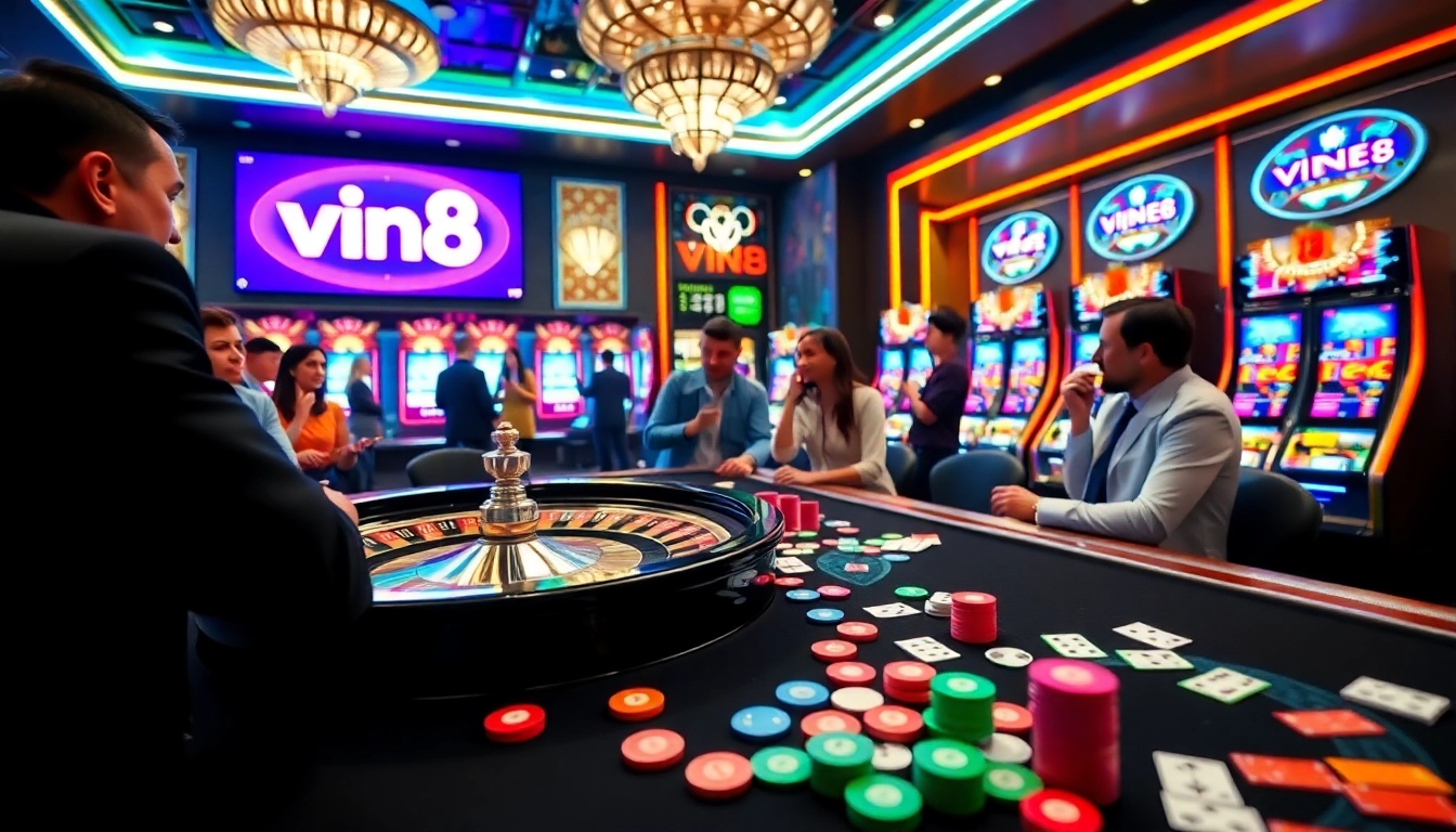 Experience the excitement of vin88 apk with vibrant casino tables and thrilling games.