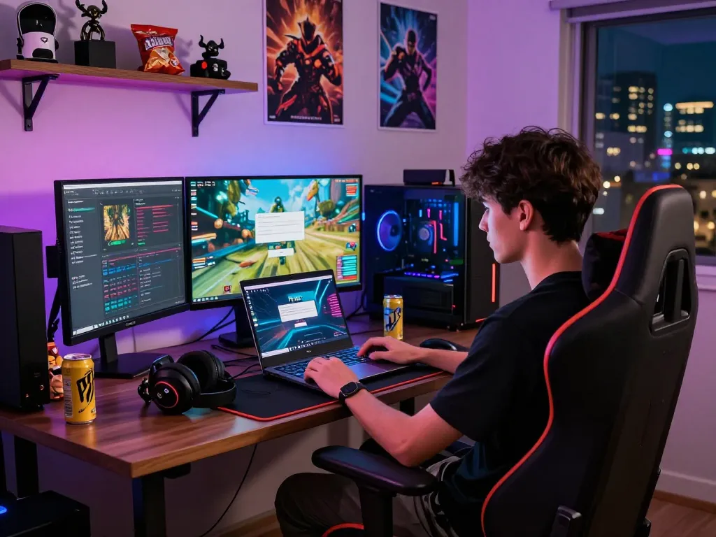 Đăng ký Five88 and gaming setup with vibrant RGB lighting.