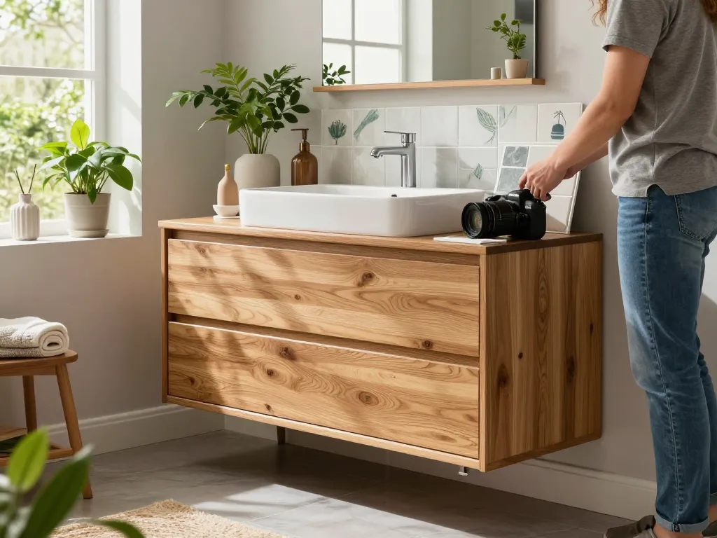 Aanpassen van van heck badkamers met massief eiken meubels en stijlvolle armaturen in een heldere, moderne omgeving.