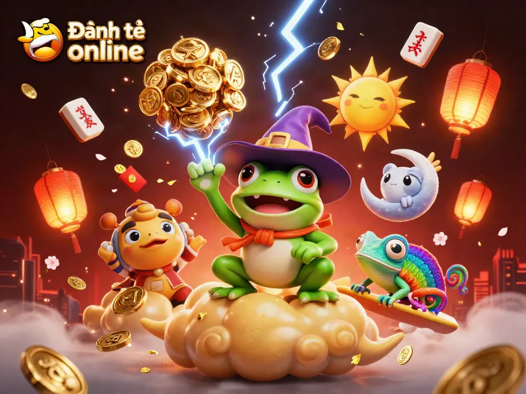 Engage in Đánh đề online with vibrant visuals of magic and fortune, showcasing fun and excitement in play.