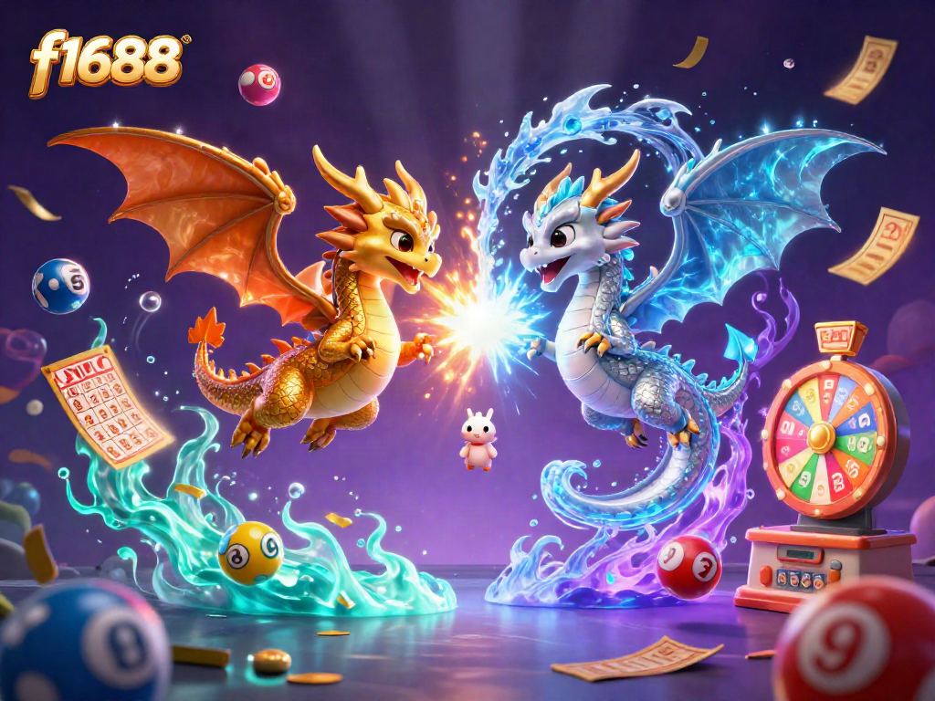 Engage in gaming excitement with f1688 featuring vibrant dragons and lottery elements.