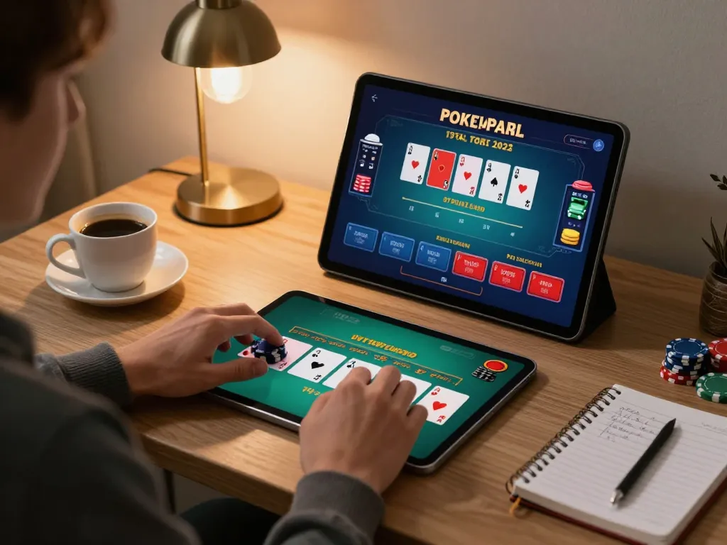 Player engaging in online casino gaming at RR88, showcasing poker strategy and interactive interface