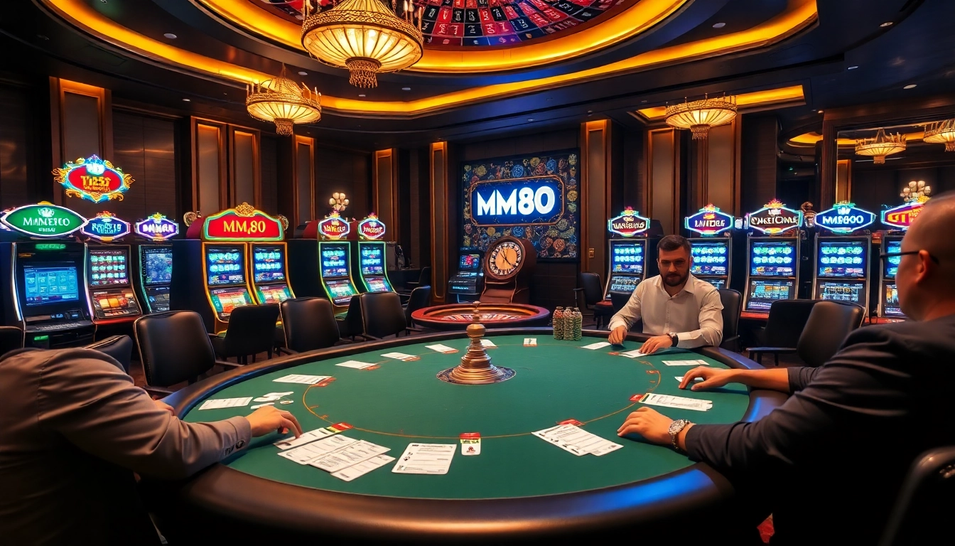 Experience thrilling poker action at Mm88's vibrant casino tables filled with excitement and energy.