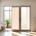 horren schuifdeur in een moderne woonkamer met natuurlijk licht en elegante afwerking