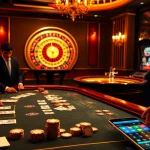Experience the excitement of F168 at a luxury poker table with vibrant chips and cards.