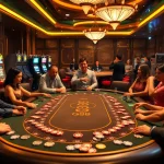 Players enjoying an exciting gaming session at GG88 casino table with poker chips and roulette wheel.