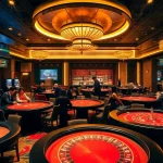 88CLB casino vibrant gaming area with players engaged in diverse games.