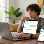 Engaging user interactions with spicy chat ai on a modern laptop, showcasing personalized digital companionship.
