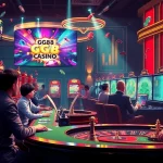 Players win on colorful slot machines and casino tables at gg88, showcasing thrilling casino excitement.