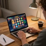 Player engaging with Jun 88 online casino gaming interface while tracking strategies
