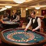Experience the excitement of gambling at 789WIN with people eagerly placing bets at roulette tables.