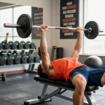 Prime Pharma Steroiden featured in an energetic gym scene with a bodybuilder during a workout.