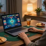 Engaging in online gameplay at 79king with vibrant graphics and cozy atmosphere