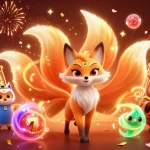Experience mesmerizing gameplay with ta88 online, featuring a vibrant fox spirit and festive casino elements.