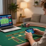 Enjoying a live dealer game on bet168, showcasing an engaging online gambling experience.