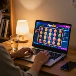 Engaging in Fun88 com online casino gaming with vibrant slot machines displayed on screen.