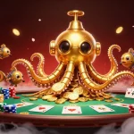 Experience xx88's thrilling online gaming with a vibrant, dynamic casino scene featuring a golden kraken.
