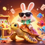 Engage in thrilling gameplay at go88 com with a vibrant scene of a lucky rabbit and golden turtle.