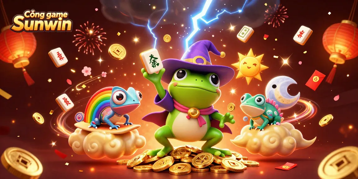 Experience thrilling play at Cổng game Sunwin with vibrant characters and dynamic casino elements.