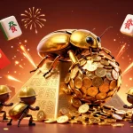 Engage in gameplay with okwin's dazzling golden coin pyramid and lucky symbols.