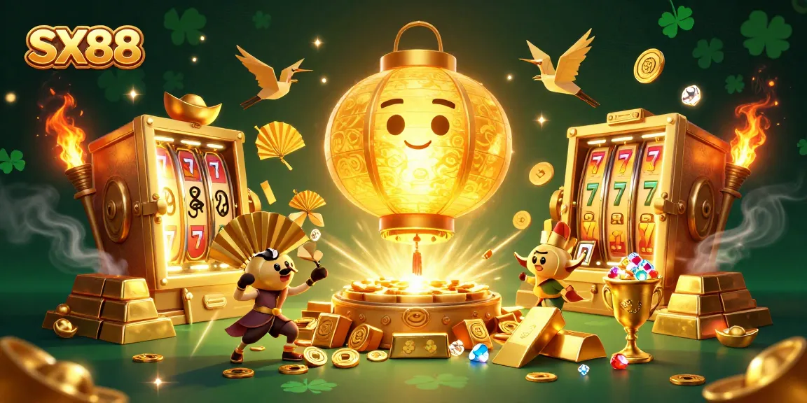 SX88 enhances your gaming experience with a vibrant display of lucky reels and treasures.