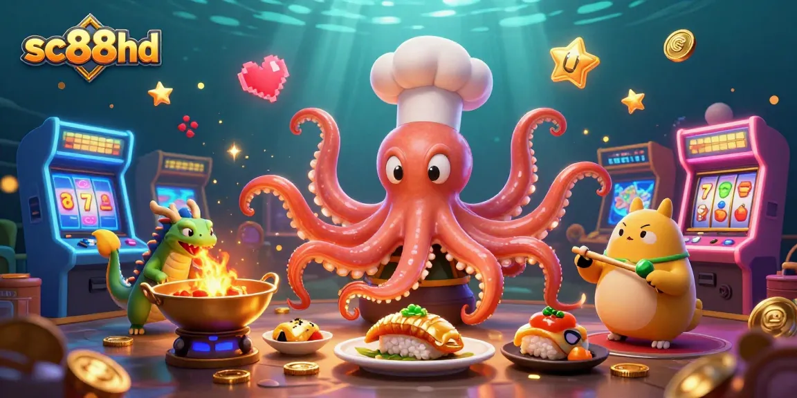 Engage in excitement with sc88hd’s dynamic illustration of vibrant casino gaming elements and characters.