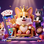 Engage with Go8's thrilling gaming world featuring a corgi king and vibrant slots!