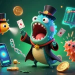 Enjoy thrilling casino card tricks with Go8's bioluminescent sea creatures in an enchanting underwater scene.